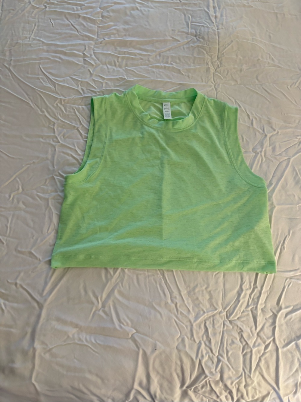 Zella Neon Lime Cropped Muscle Tank